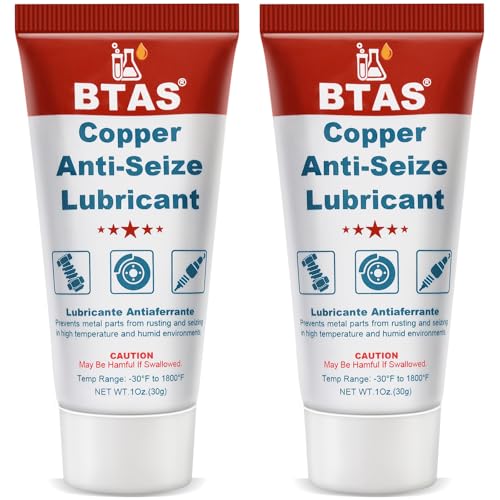 BTAS Copper Anti-Seize Lubricant 1 oz 2 Pcs,Resistant to High Temperatures, Rust and Corrosion, Resistant to Frictional Wear, for Automotive Brake Calipers Hubs, Spark Plug Threads, Bolts and Nuts - Image 1