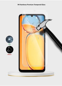 Wtech Xiaomi Redmi 13C 4G / 5G 2023 / Xiaomi Poco C65 4G 2023 Premium Series Curved Edges 9H 2.5D Tempered Glass Screen Protector (MSG9CN) - Clear  - Image 4