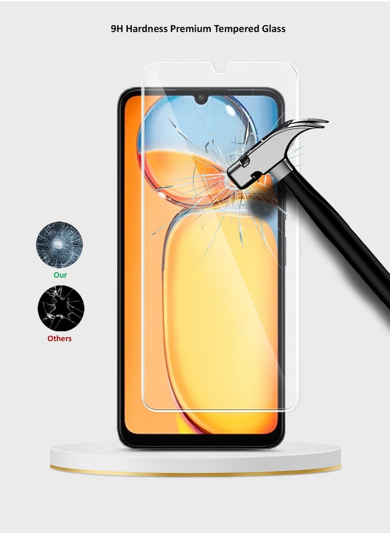دبليو تيك شاومي ريدمي 13C 4G / 5G 2023 / Xiaomi Poco C65 4G 2023 Premium Series Curved Edged Edges 9H 2.5D واقي شاشة من الزجاج المقسى (MSG9CN) - شفاف  - Image 4
