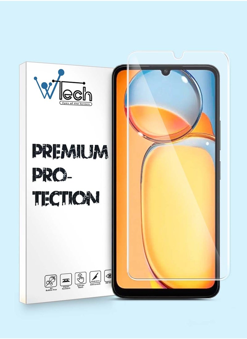 دبليو تيك شاومي ريدمي 13C 4G / 5G 2023 / Xiaomi Poco C65 4G 2023 Premium Series Curved Edged Edges 9H 2.5D واقي شاشة من الزجاج المقسى (MSG9CN) - شفاف  - Image 1