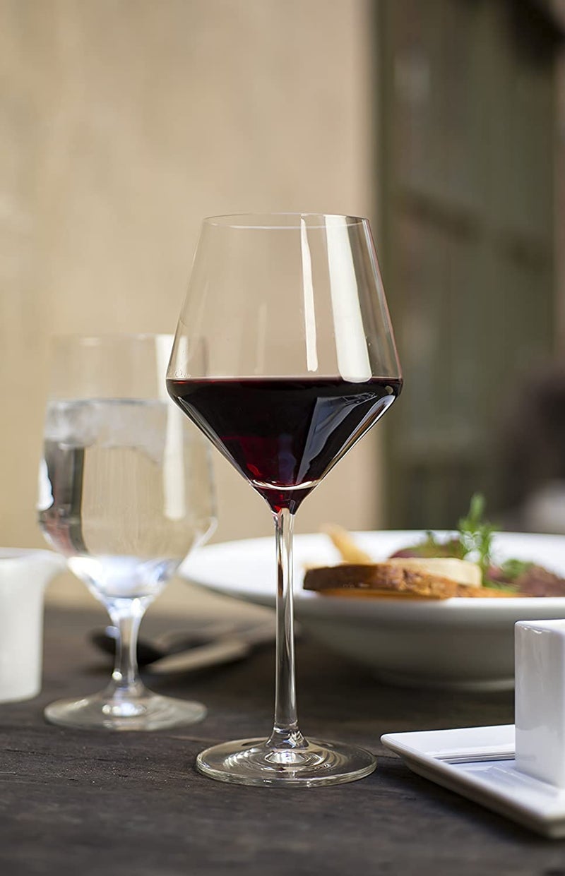 Soduku Italian Premium Crystal Wine Glasses 450 ml Laser Cut Thin Rim Long Stem Perfect for Red or White UltraThin Light Weight for Wine Tasting Perfect Glass Gifts Set of 4 450 ml 4 - Image 4