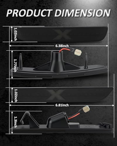 Bestview X-Style Side Marker Light Assembly Compatible with Ford Mustang 2010-2014, White Front & Rear Fender Bumper Lamps Pack of 4 [PATENT PENDING] - Image 5