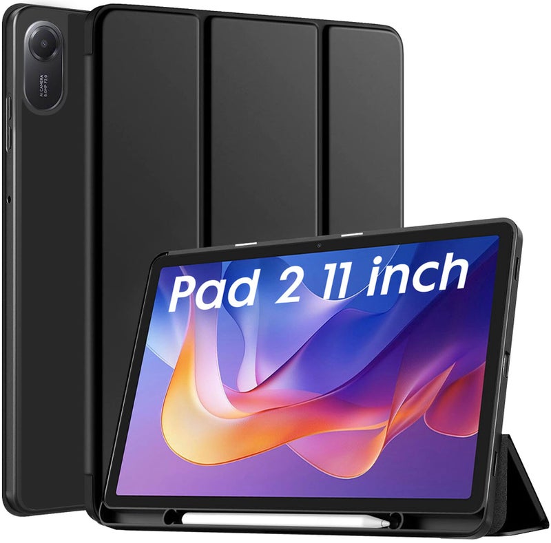 Robustrion Cover for Redmi Pad 2 11 inch Cover Case with [Pencil Holder], Trifold Flip Stand Cover Case for Redmi Pad 2 Cover 11 inch Tablet [Auto Sleep/Wake Support] - Black - Image 1