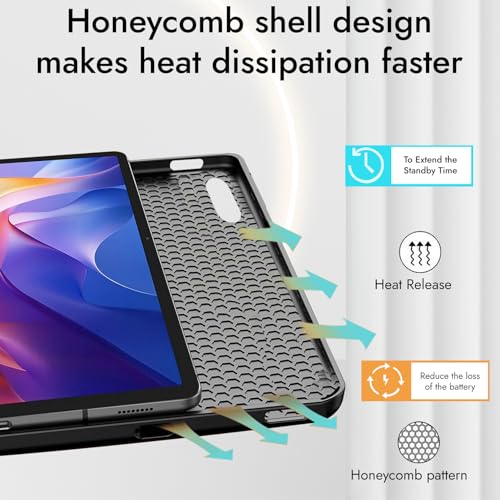 Robustrion Cover for Redmi Pad 2 11 inch Cover Case with [Pencil Holder], Trifold Flip Stand Cover Case for Redmi Pad 2 Cover 11 inch Tablet [Auto Sleep/Wake Support] - Black - Image 5