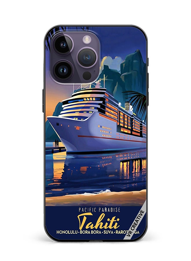 VR CREATIVE Protective Case Cover For Apple iPhone 15 Pro Pacific Paradise Design Multicolour - Image 1