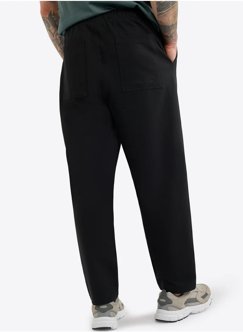 NAUTICA Men's Regular Black Pants – Lightweight for Sophisticated Summer Style