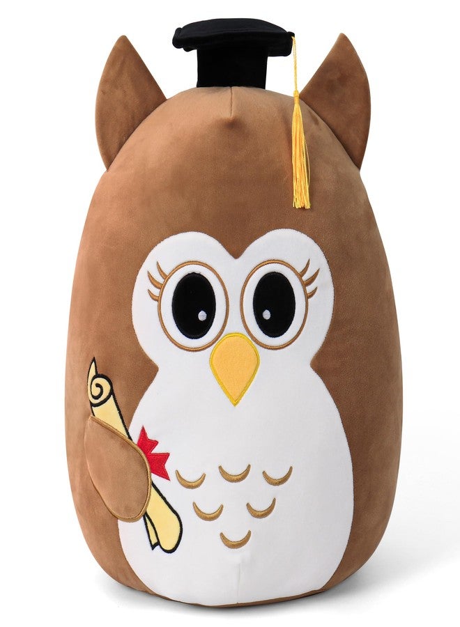 OurHonor Class of 2026 18in Graduation Stuffed Animal with Cap, Fringe & Diploma, Grad Gifts for Preschool, Kindergarten, Elementary, High School(Brown Owl) - Image 1
