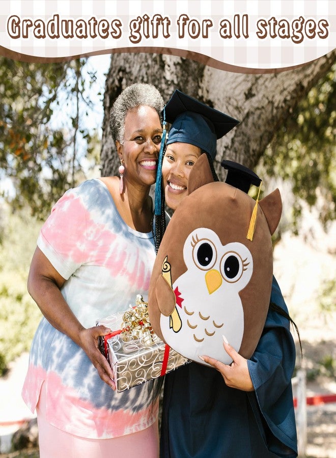 OurHonor Class of 2026 18in Graduation Stuffed Animal with Cap, Fringe & Diploma, Grad Gifts for Preschool, Kindergarten, Elementary, High School(Brown Owl) - Image 2