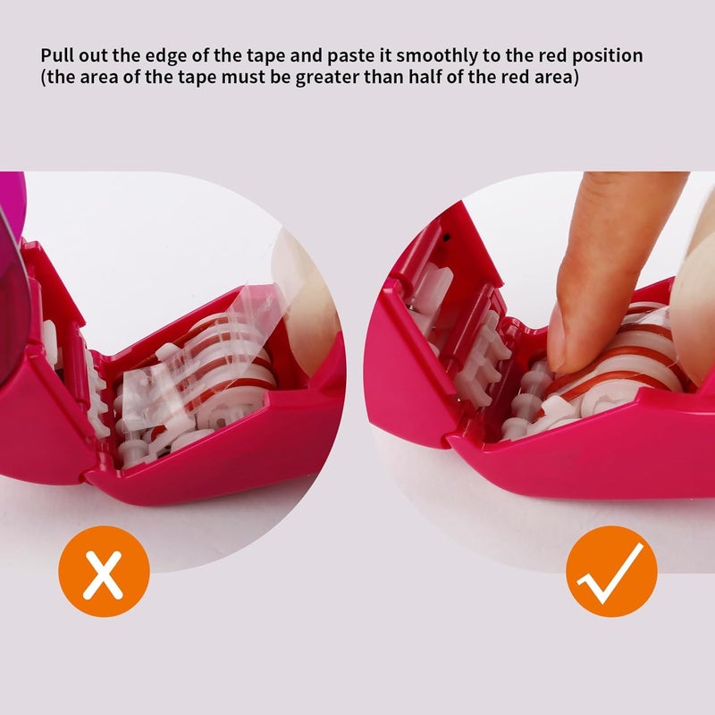 Eagle Automatic Tape Dispenser and Tape Gun. Free 1/2" (12mm) and 3/4" (19mm). Ideal for Taping Gifts, Packages, Scrapbooks and Envelopes (Pink) - Image 4
