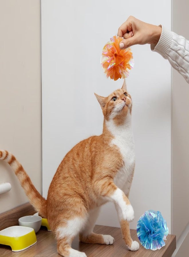 Andiker 5pcs Crinkle Balls Cat Toys, 3.93Inches Candy Color Crinkle Balls Attract Cats to Chew & Chase, Durable Interactive Cat Toys for Indoor Cats to Keep Fit and Active (Multi-Color) - Image 4