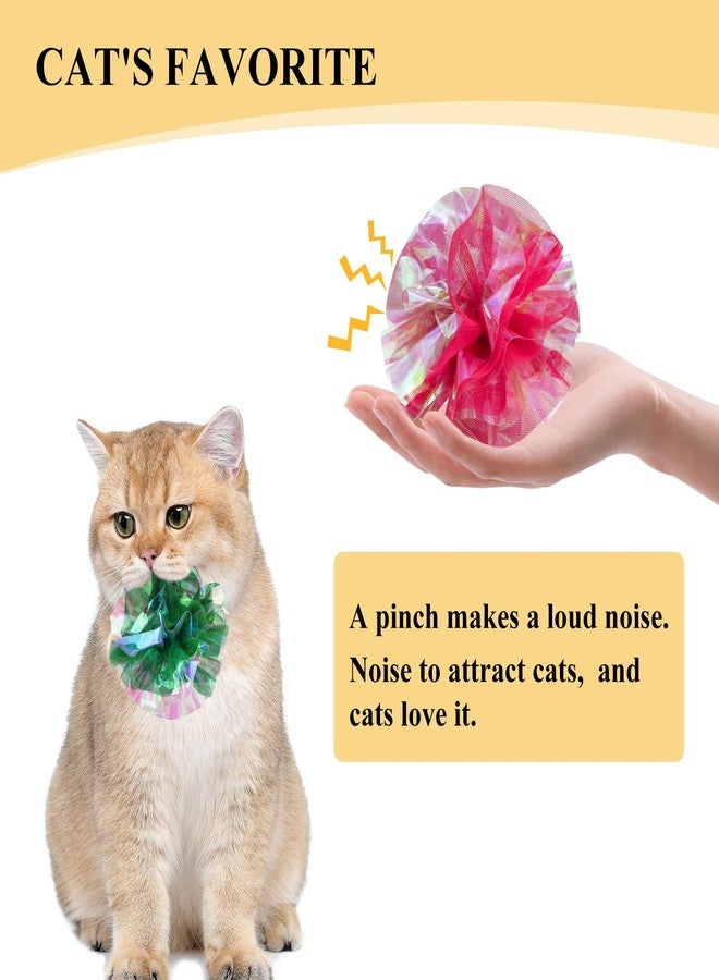 Andiker 5pcs Crinkle Balls Cat Toys, 3.93Inches Candy Color Crinkle Balls Attract Cats to Chew & Chase, Durable Interactive Cat Toys for Indoor Cats to Keep Fit and Active (Multi-Color) - Image 3