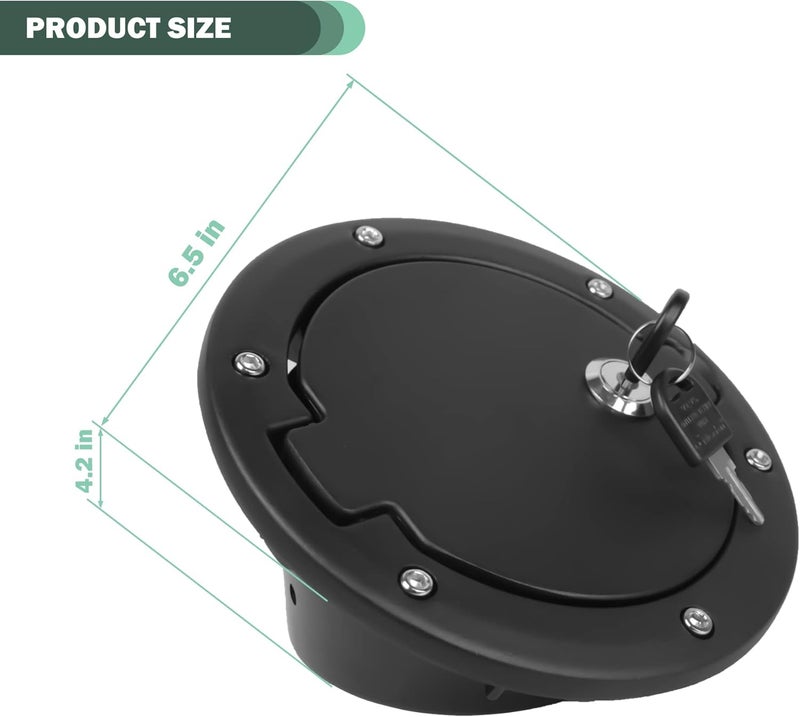 Phamyor Locking Gas Cap Cover for Jeep Wrangler - Image 4