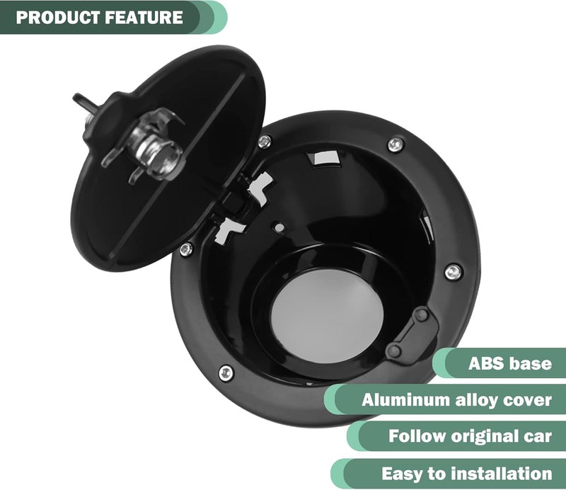 Phamyor Locking Gas Cap Cover for Jeep Wrangler - Image 2