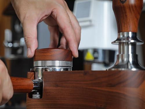 KNODOS 54mm Espresso Distribution Tool Rosewood Adjustable Stainless Steel Coffee Distributor Leveler Compatible with Breville Espresso Machine Accessories - Image 3