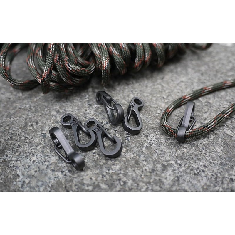 10Pcs Black Mini Carabiner Clip Keychain Lock Hook for Backpack Tactical Outdoor Gear - Image 5