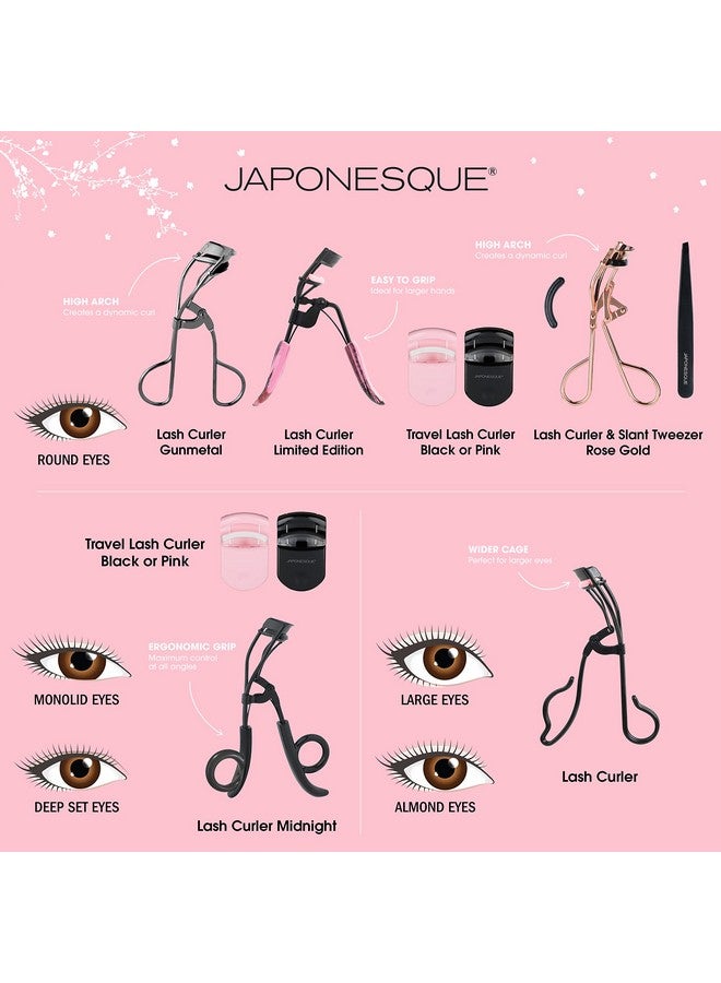 Japonesque Midnight Lash Curler With Natural Arch For Sweeping Volume On Natural Or False Lashes, Holds Curl For Up To 8 Hours, Includes 1 Refill Pad - Image 5