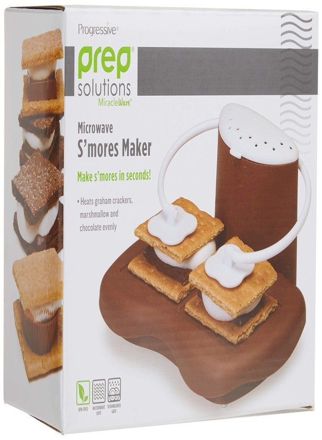 Progressive International PrepSolutions Microwave S'mores Maker, Brown/White - Easy S'mores in Minutes, Perfect for Indoor & Outdoor Use - Image 4