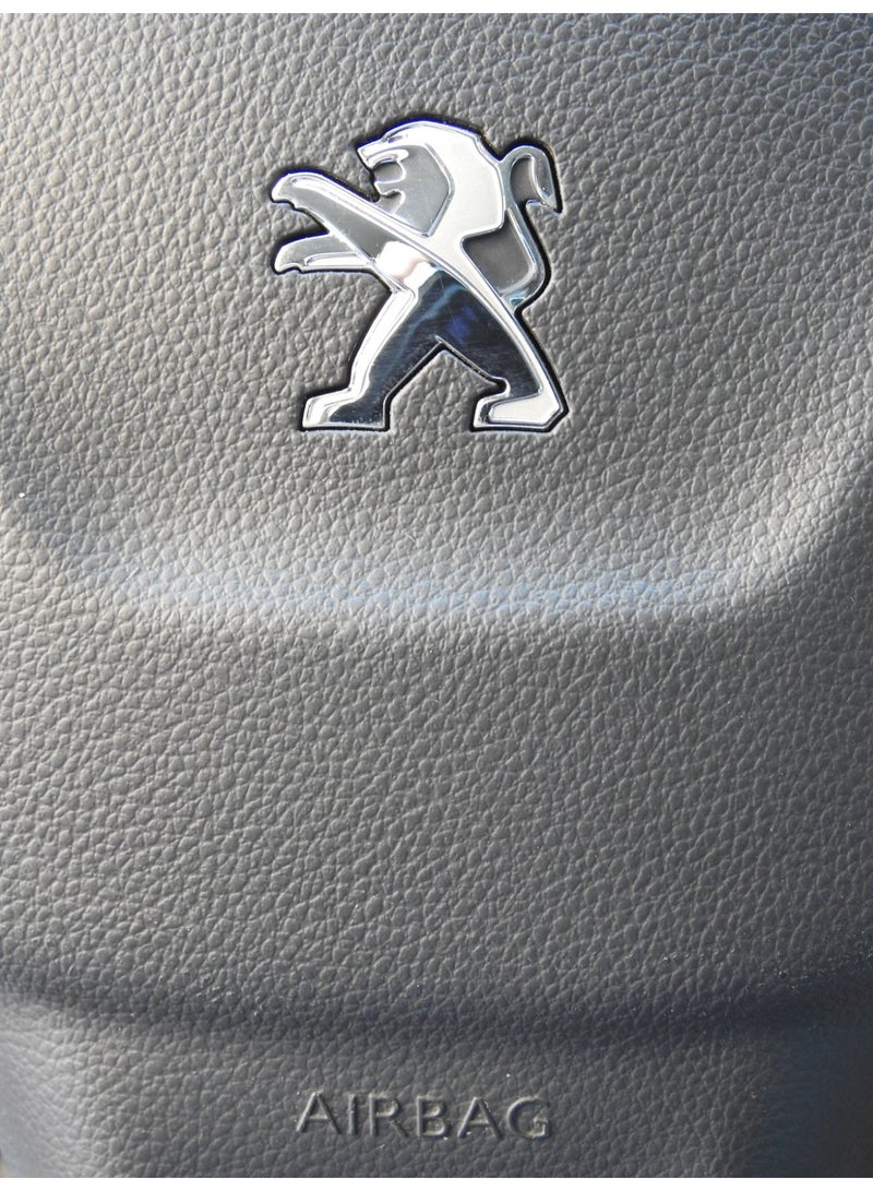 Peugeot logo, nickel steering wheel