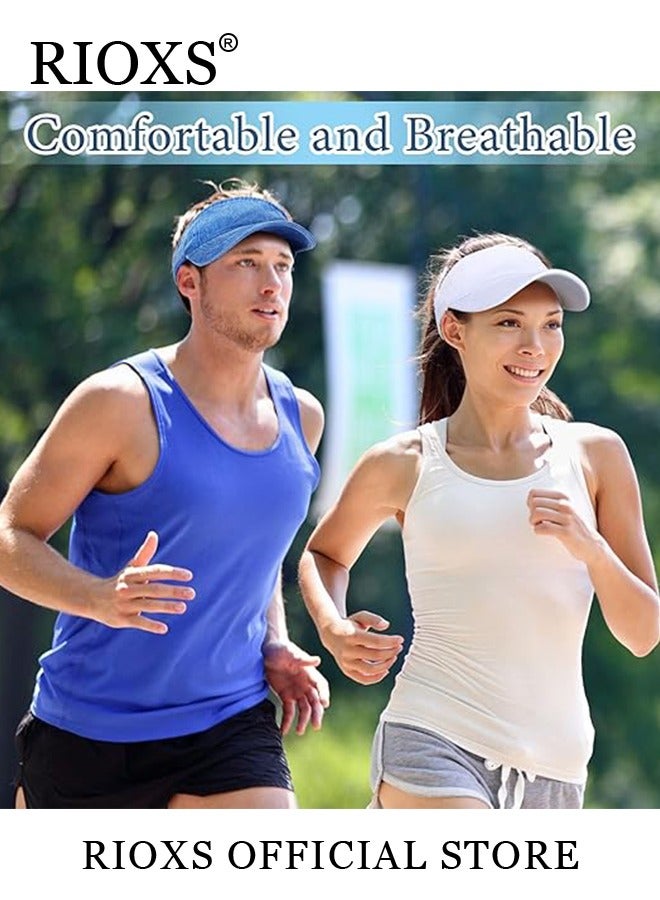 Sport Sun Visor Hats,3 Pcs Sunshade Hat For Men And Women,Adjustable Empty Top Baseball Cap,Unisex Cotton Ball Caps,Breathable Outdoor Cap For Running Jogging Golf Tennis Leisure Tourism