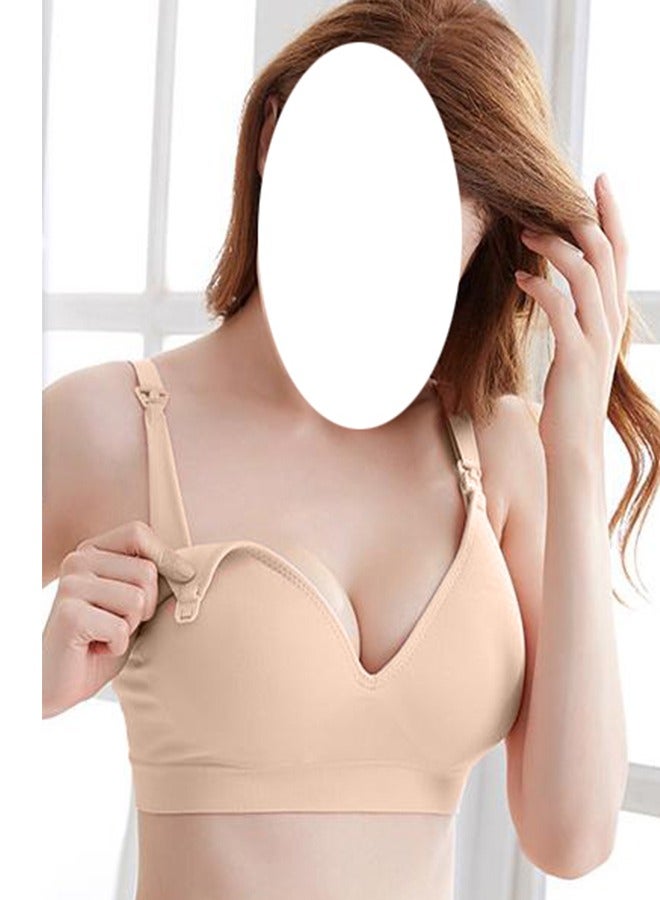 Jomo Store Women's Seamless Wireless Nursing Bra – Ultra Soft Push Up Breastfeeding & Pregnancy Bra with Jelly Strip Technology & Smooth Fit