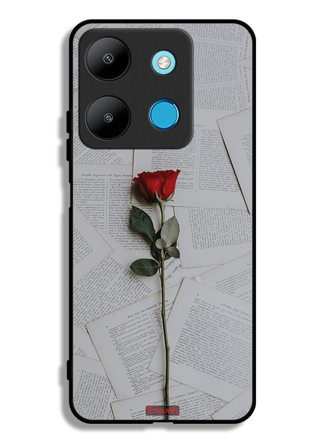 Tolwak Infinix Smart 7 Protective Case Cover Rose On Papers - Image 1