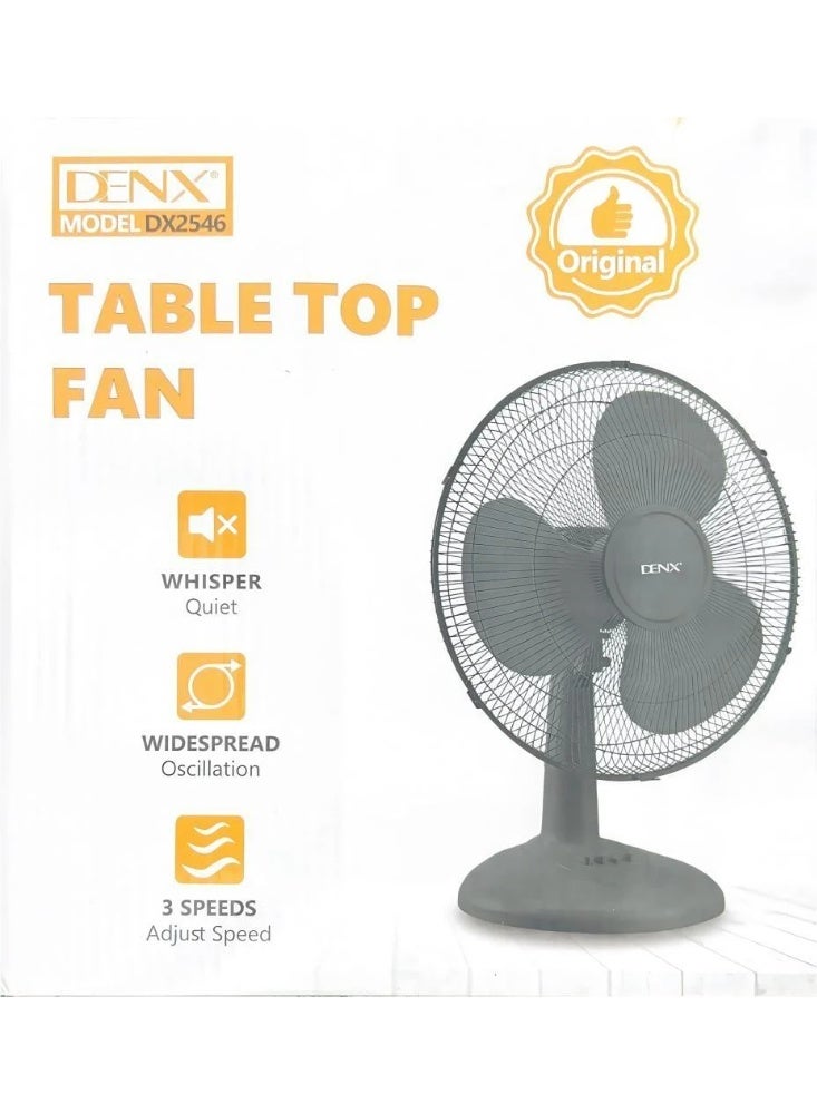 Denx 3-blade electric table fan, 45 watts, with 3 speeds - Image 1