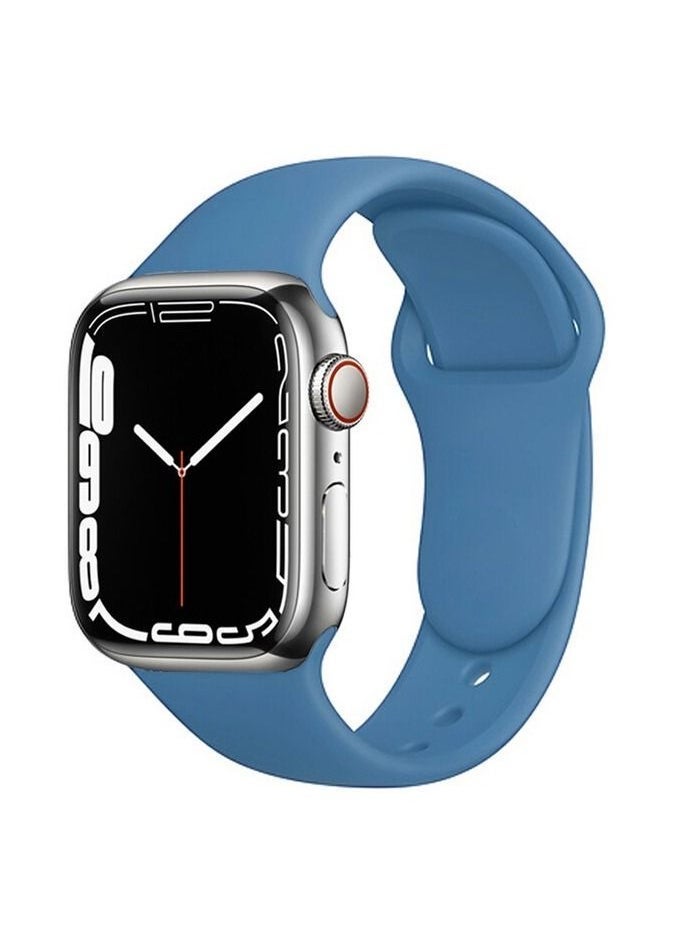 Apple Watch Band 41mm 40mm 38mm Soft Silicone Sport Band Replacement Wrist Strap Compatible for iWatch Apple Watch Series 7/SE/6/5/4/3/2/1 (41mm/40mm/38mm) - Image 1