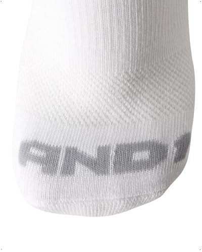 AND1 Men's Low Cut Socks - 12 Pack Performance Stretch Athletic Compression Socks for Men - Sports No Show Socks (6-12.5), Size 6-12.5, White - Image 5