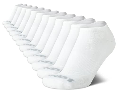 AND1 Men's Low Cut Socks - 12 Pack Performance Stretch Athletic Compression Socks for Men - Sports No Show Socks (6-12.5), Size 6-12.5, White - Image 1