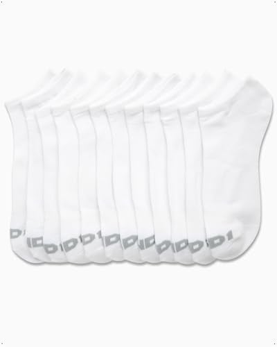 AND1 Men's Low Cut Socks - 12 Pack Performance Stretch Athletic Compression Socks for Men - Sports No Show Socks (6-12.5), Size 6-12.5, White - Image 3