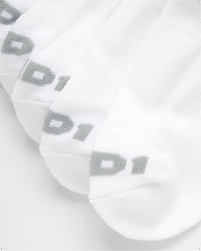 AND1 Men's Low Cut Socks - 12 Pack Performance Stretch Athletic Compression Socks for Men - Sports No Show Socks (6-12.5), Size 6-12.5, White - Image 4