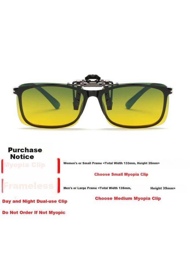 Lovedru Ralph Drew Day And Night Dual-use Sungl With Myopia Clip, Anti-glare Dimming High Beam Night Vision Mirror, Uv Protection Polarized Clip - Image 3