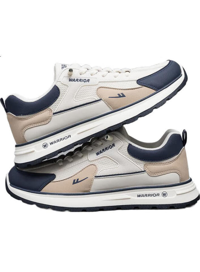 Pull Back Warrior Men'S Sports Shoes New Simple And Comfortable Soft Bottom Casual Shoes Khaki Blue 43 (265Mm) - Image 3