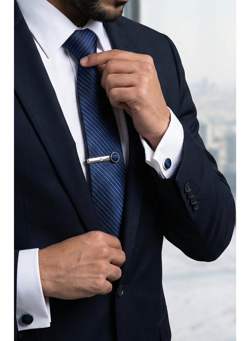 AuliceVerse Men's Business Tie Set - 6 Pieces Polyester Silk Neckties with Gift Box, Formal Office Wedding Party Accessories - Image 2