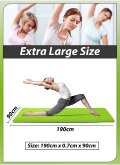 DBLEW Professional 7mm Thick Anti Fatigue Yoga Mat Knees Supportive Anti Slip Fitness Home Exercise EVA Eco Friendly Ideal For All Types Of Pilates Floor ABS Belly Tummy Fat Workouts Gym Stretching 90x190cm  - Image 2