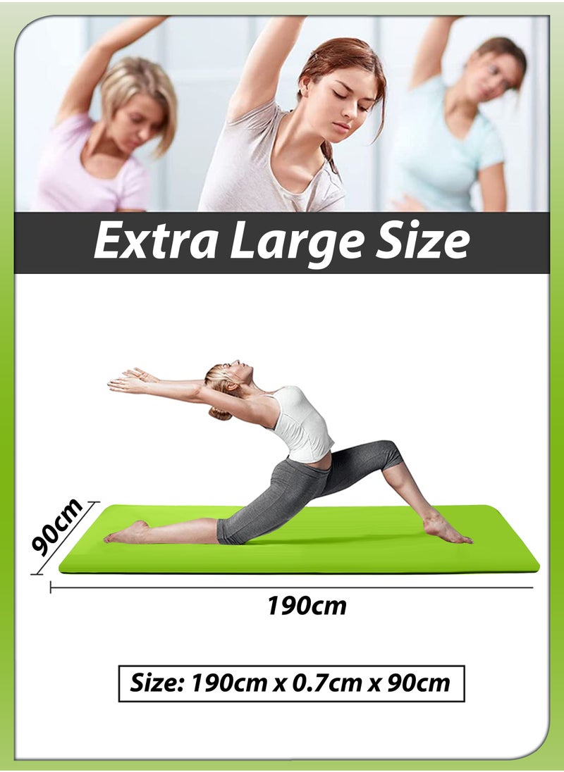 DBLEW Professional 7mm Thick Anti Fatigue Yoga Mat Knees Supportive Anti Slip Fitness Home Exercise EVA Eco Friendly Ideal For All Types Of Pilates Floor ABS Belly Tummy Fat Workouts Gym Stretching 90x190cm  - Image 2