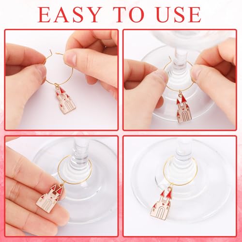 SANNIX 24pcs Wine Glass Charms - Funny Wine Glass Tags for Tasting Parties - Image 4