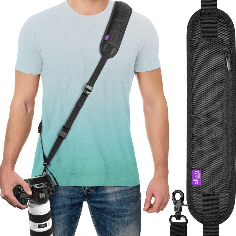 Altura Photo Camera Neck Strap w. Quick Release & Safety Tether For Photographers - Adjustable DSLR Camera Strap for Sony, Nikon & Canon - Safe & Secure Camera Strap - Image 1