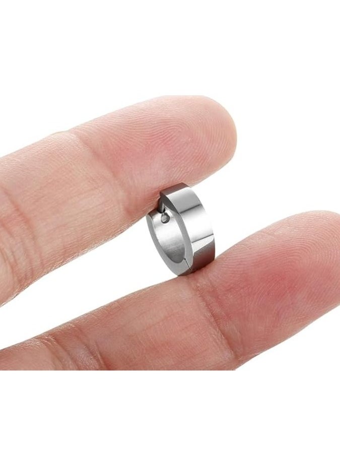 Fayrouz Jewellery Fayrouz Jewelry Small Stainless Steel Hoop Earrings, Huggie Earrings for Men and Women, Earrings for Men and Women  - Image 4