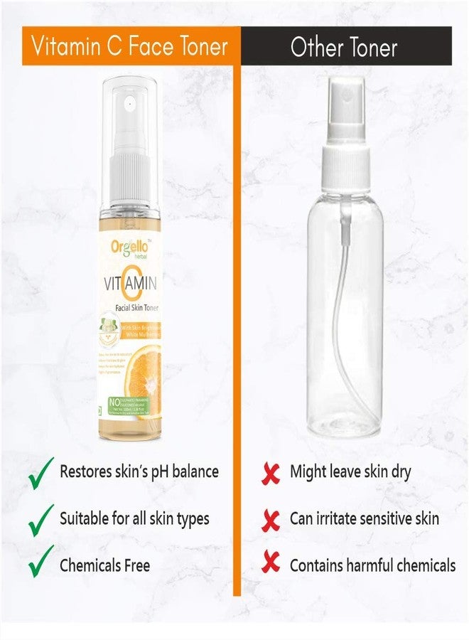 Orgello Herbal Vitamin C Toner Combo (100 ml) With Aloe Vera Gel Jar (100 gm) + Strawberry Scrub (60g) - Pack Of 3 - for men women girls boys And All Skin Type - Image 4