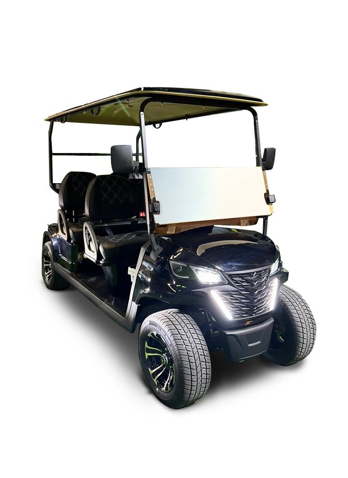 Eagle EV BLACK ELECTRIC GOLF CART 4-SEATER FRONT FACE  - Image 2