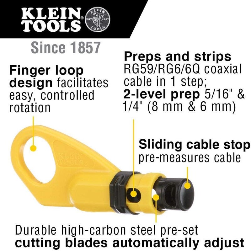 Klein Tools VDV110-061 Radial Cable Stripper for Coaxial Cables - Image 2