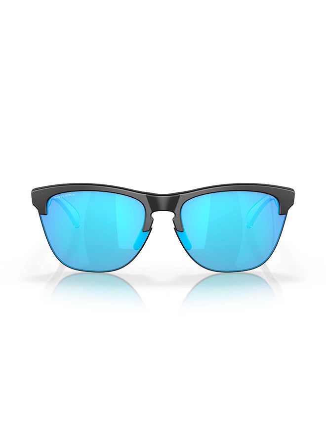 OAKLEY نظارات شمسية دائرية شبه بدون إطار للرجال Frogskin Lite OO9374 02 - حجم العدسة: 63 مم - Image 1
