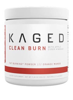 KAGED MUSCLE Kaged Clean Burn Powder 30 Servings - Orange Mango Flavour 204 Gram 