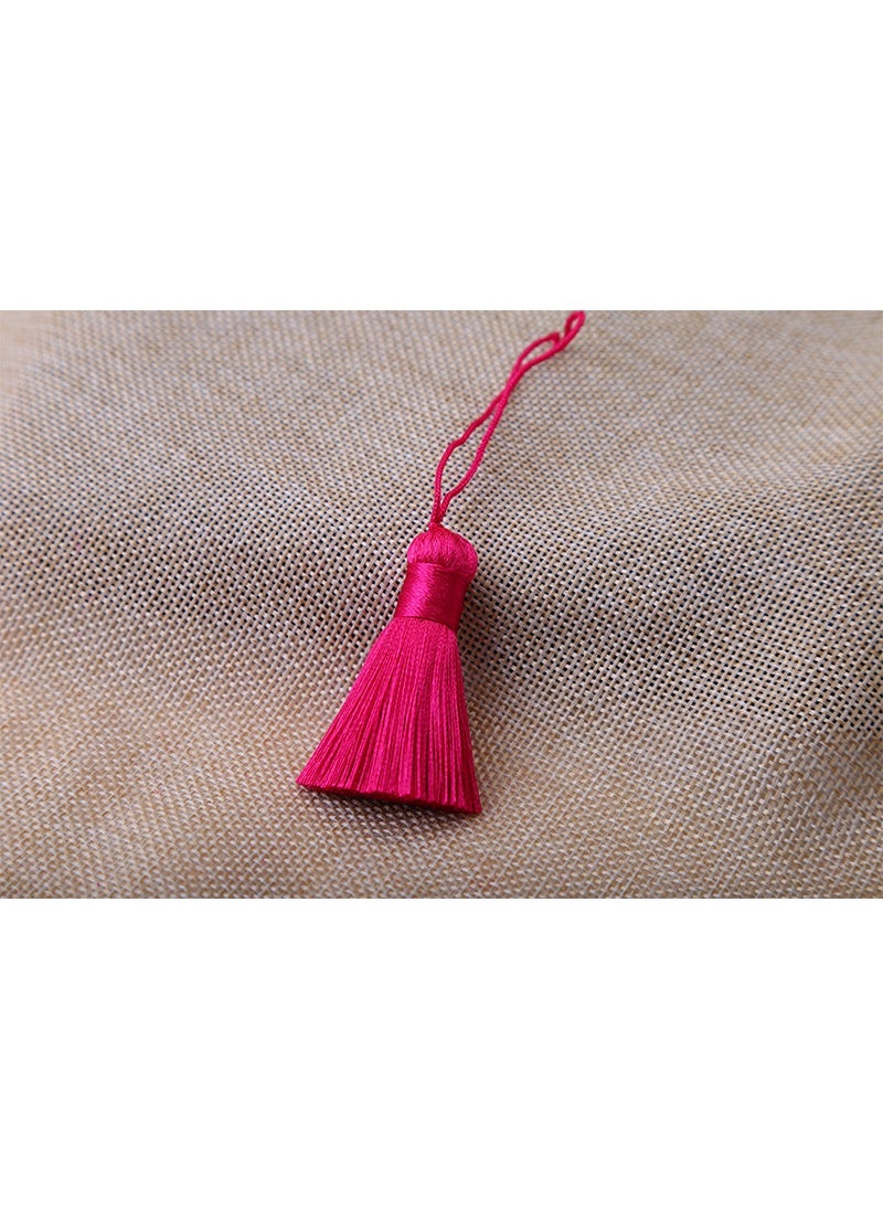 Generic 1 x 5 pcs 5cm Tassel Charm Bookmark Clothing Pendant Rose Red