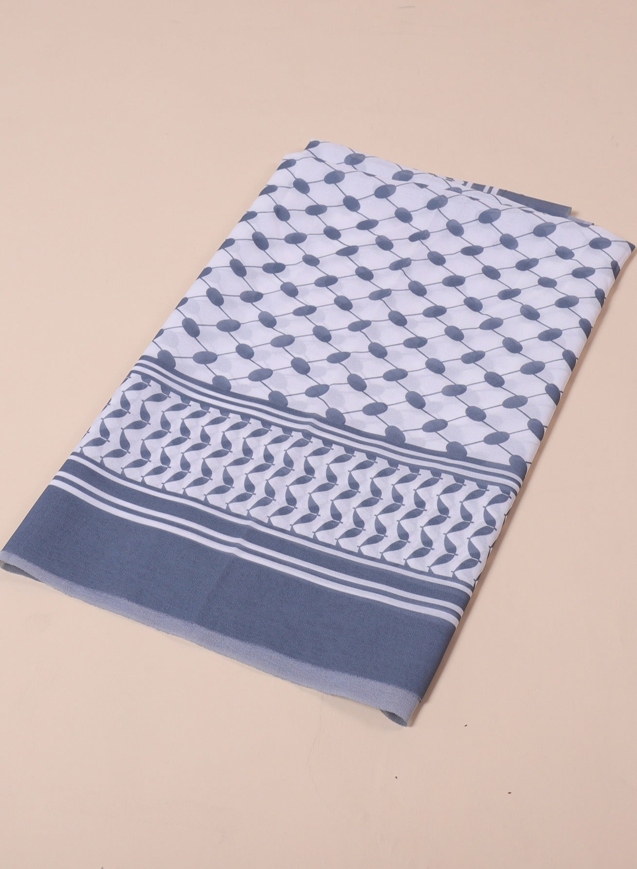 New Arab Headscarf Printed Checkered Long Scarf Middle n Lace Shawl Women's Scarf