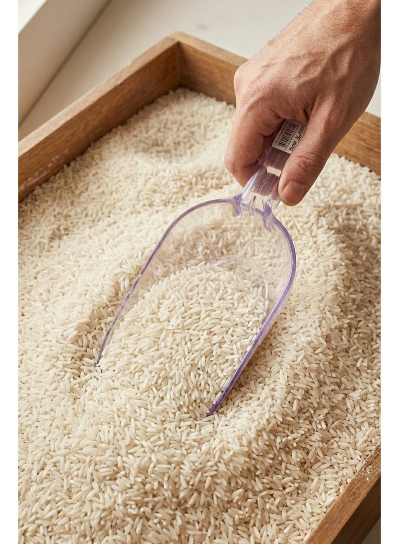Set of 4 Clear Plastic Kitchen Scoops - Graduated Sizes - For Flour Rice Sugar & Dry Goods - Image 5