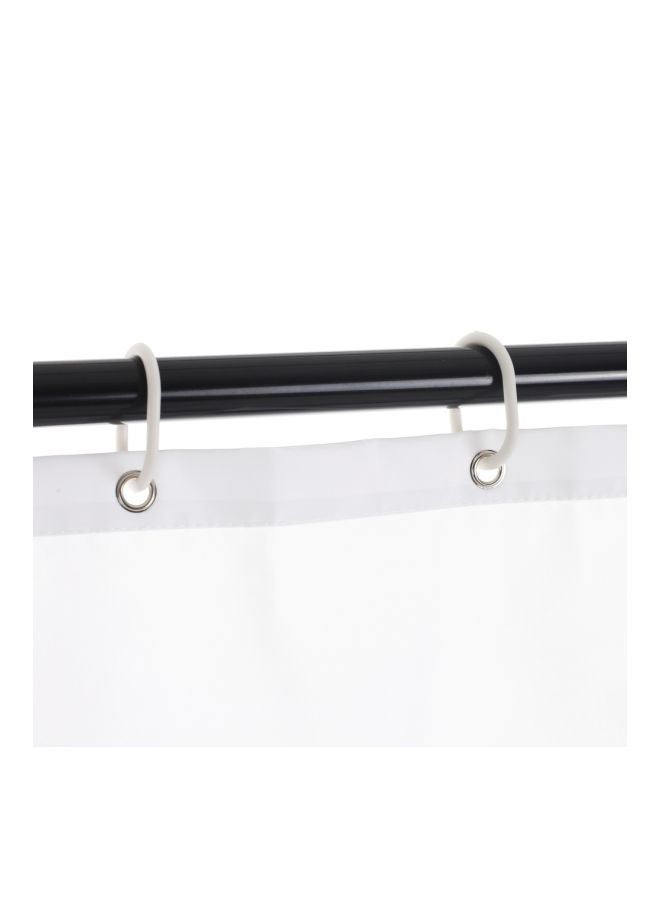 Polyester Printed Shower Curtain With Hanging Hooks White/Green/Pink 71x71inch - Image 3