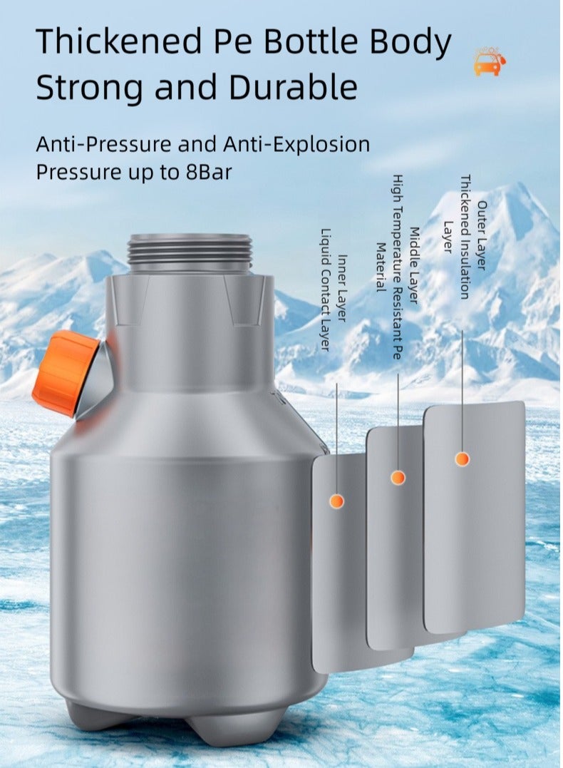 Nakhl Upgrade 2L Electric  Car Foam Sprayer, Electric Pressurized Foam Sprayer, Foam Sprayer, Car Wash Foam, Adjustable Foaming Car Wash Sprayer, Suitable for Home, Garden Car Beauty Cleaning, Car Accessories (White) - Image 5