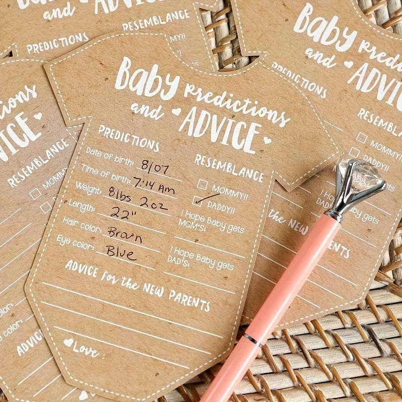 Kraft Paper Bridal Shower Advice Cards 25 Pack Handwritten Guest Keepsakes - Image 5